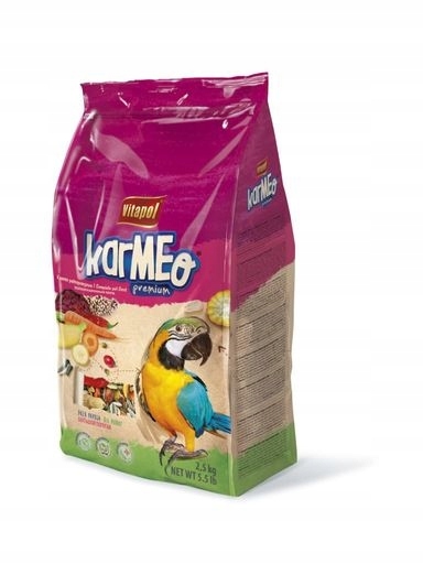 Karmeo prémiové krmivo pro velkého papouška 2,5 kg