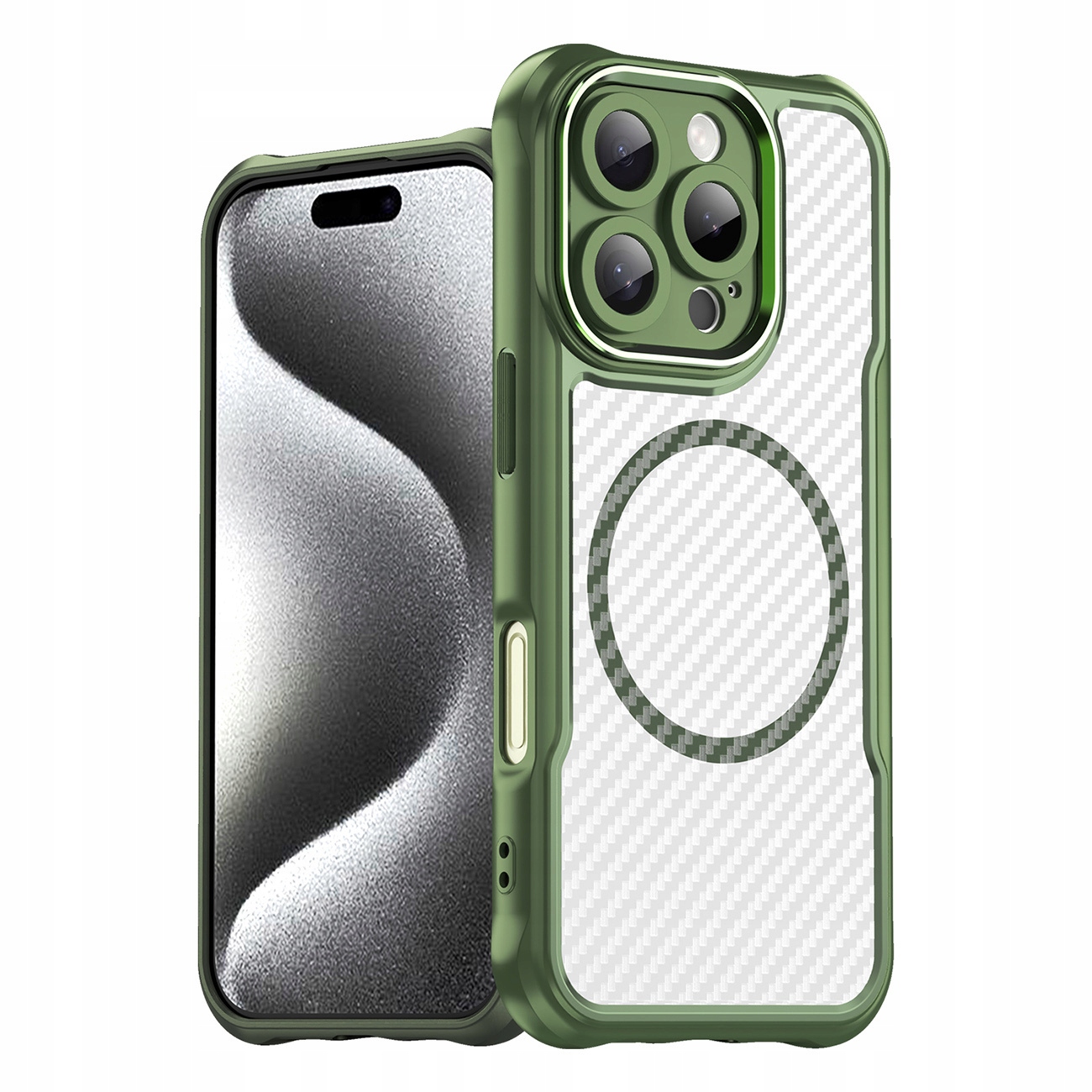 Etui silikonowe Leading Series MagSafe do iPhone 16 Pro zielone