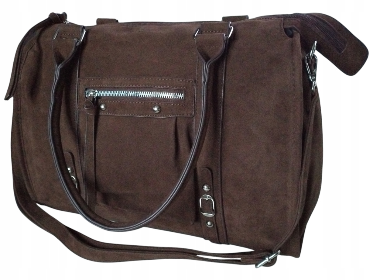 Dámská nákupní taška Flora&Co, Eko Semiš, Hnědá, Velká městská