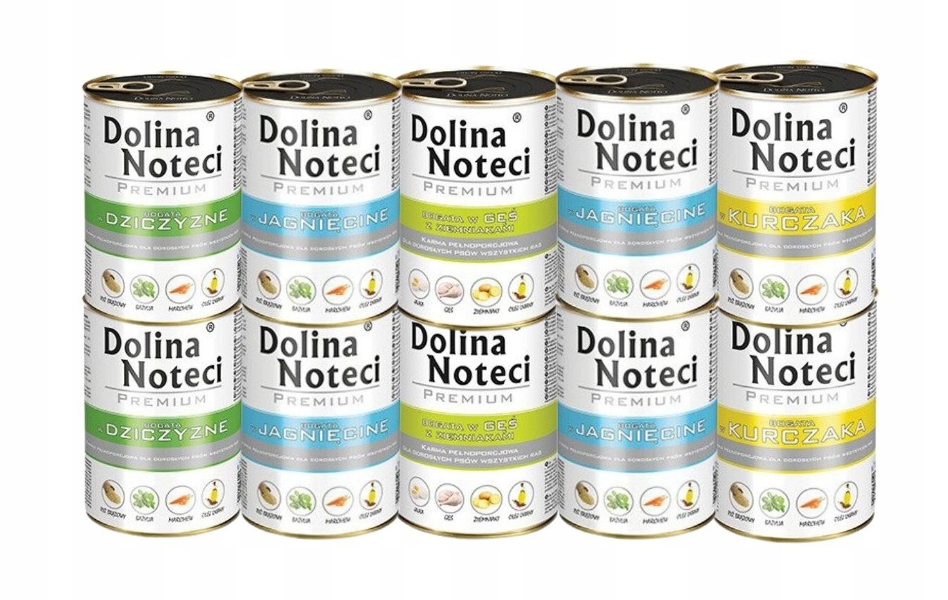 Dolina Noteci Premium Vlhké krmivo pro psy MIX 4 příchutí 10x400 g