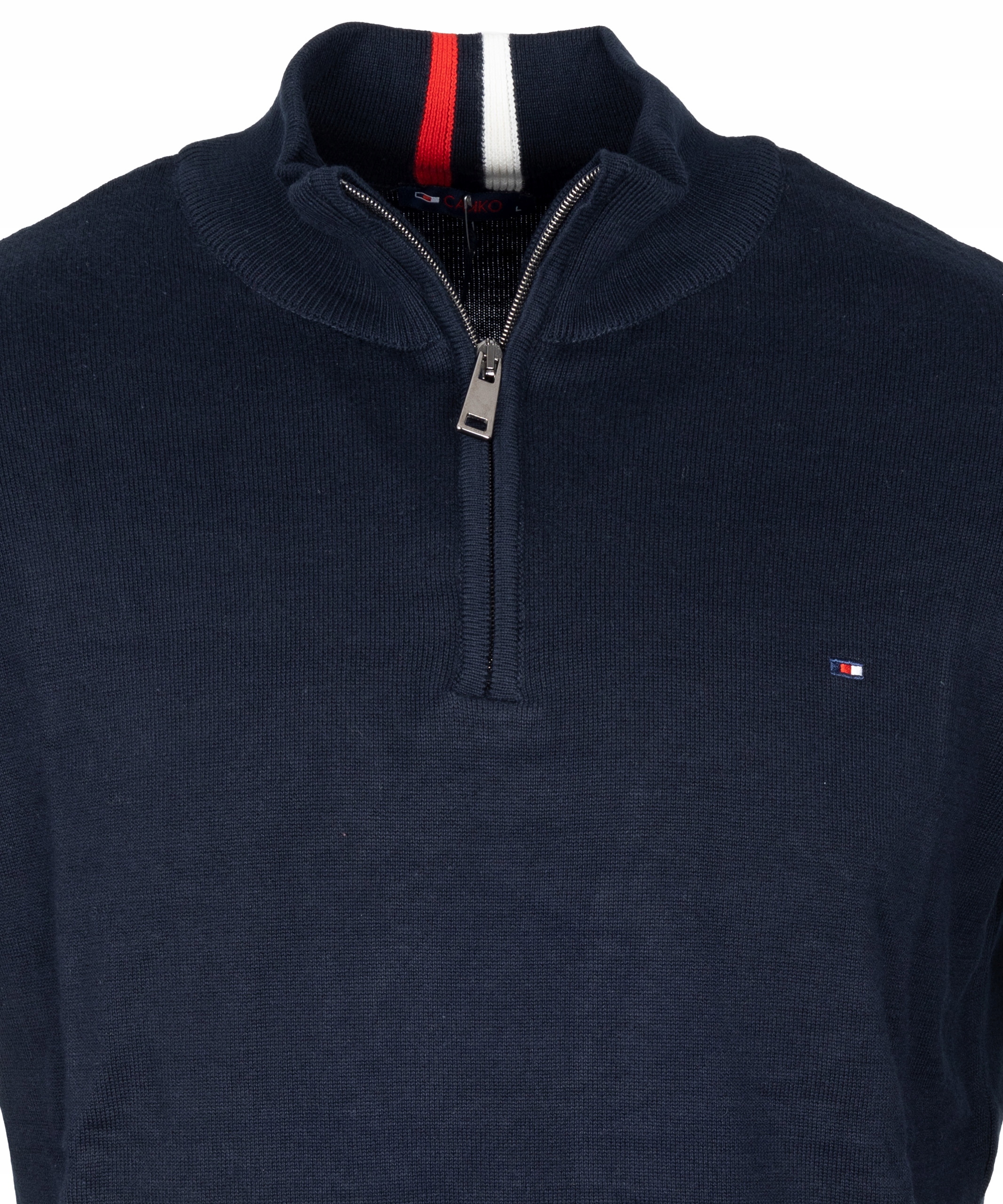 SWETER PÓŁGOLF REGULAR KRÓTK ZAMEK M granatowy Marka Cakko