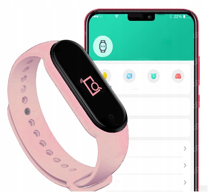 SMARTWATCH SMARTBAND ZEGAREK OPASKA SPORTOWA M7 APLIKACJE PL KROKOMIERZ ITP Szkiełko akrylowe