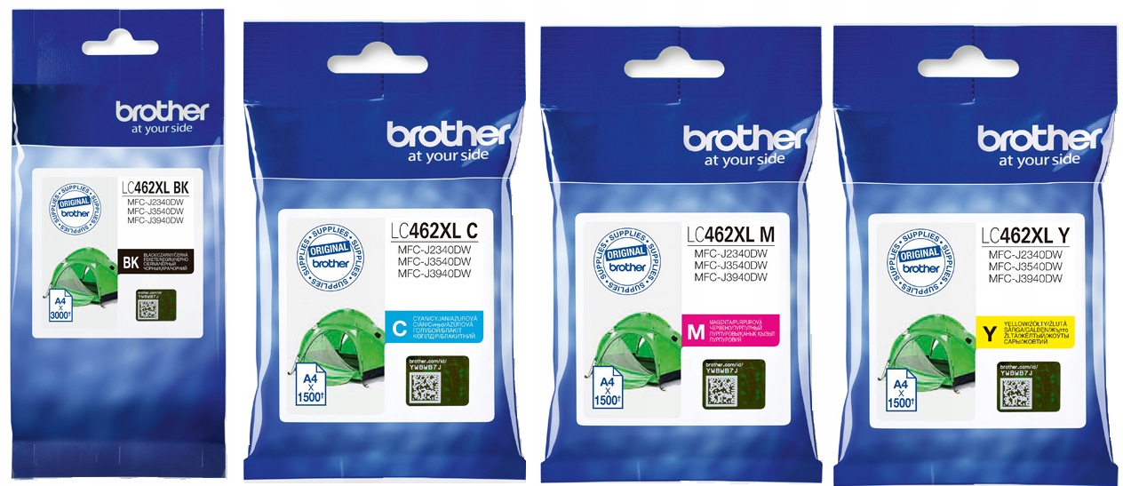 

4 Oryginalne tusze Brother LC462XL MFC-J2340 Cmyk