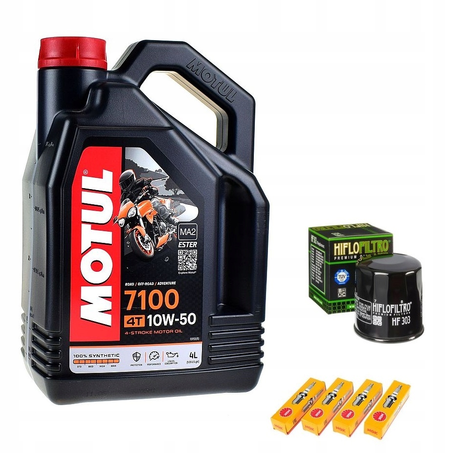 Olej Motul 7100 Filtr oleju Świece zapłonowe YAMAHA YZF-R6 99-05 r.