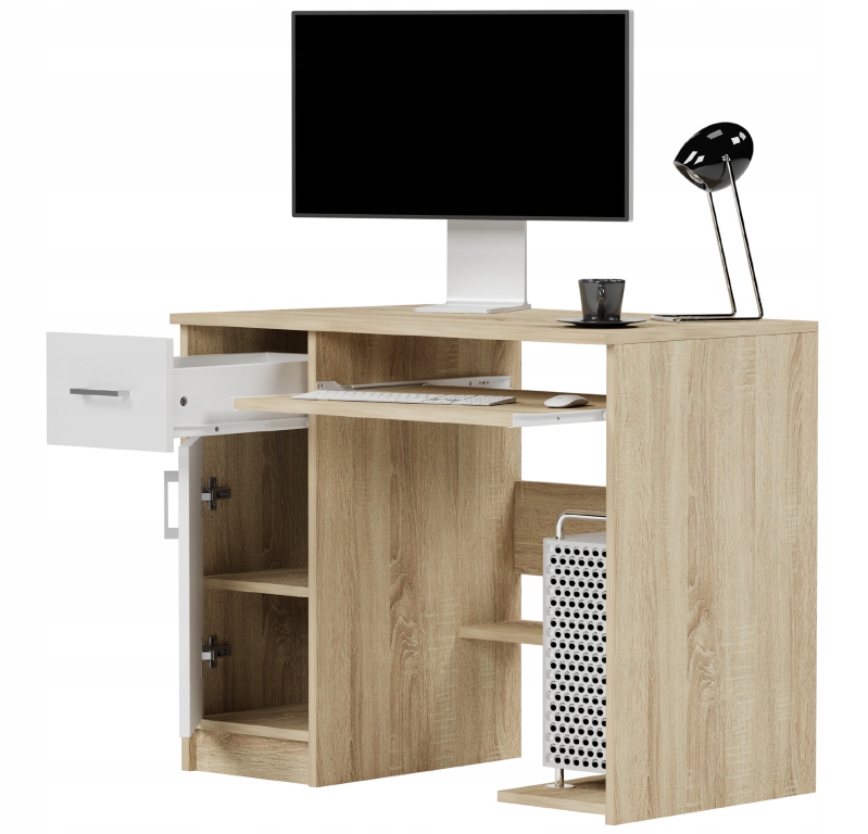 BIURKO KOMPUTEROWE 90 STOLIK LAPTOP SONOMA MIX N10