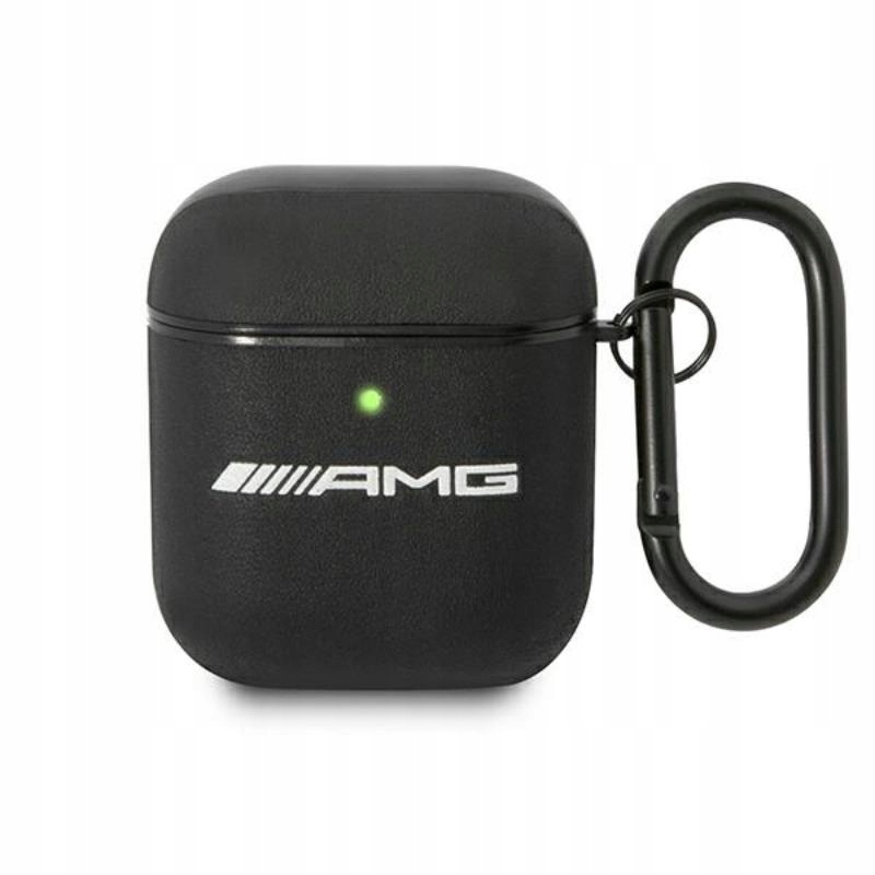 Etui Amg Leather Big Logo na AirPods czarne Mercedes