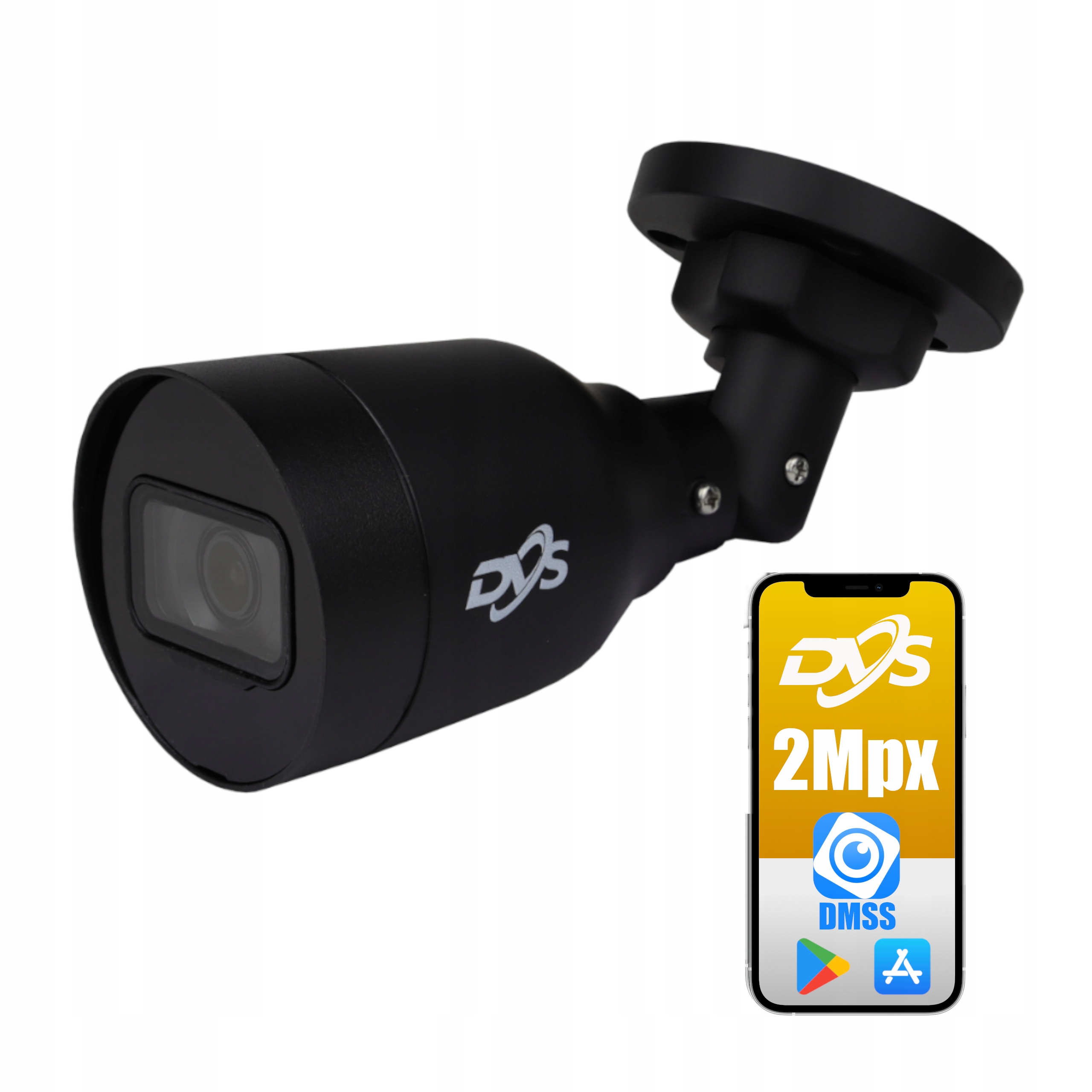 

Kamera Ip 2MPX Fullhd Ir Zewnętrzna Czarna Tubowa