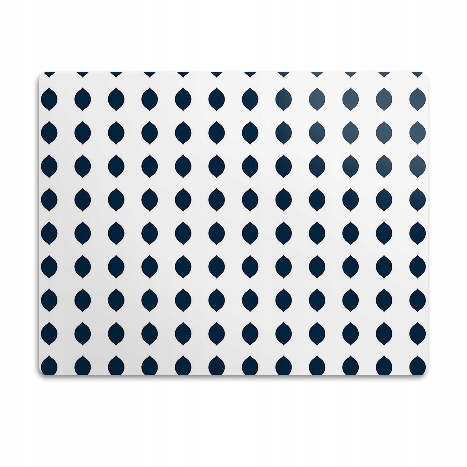 Levně Ochranná podložka pod misky Vzorek tmavě modrá 90x60 cm