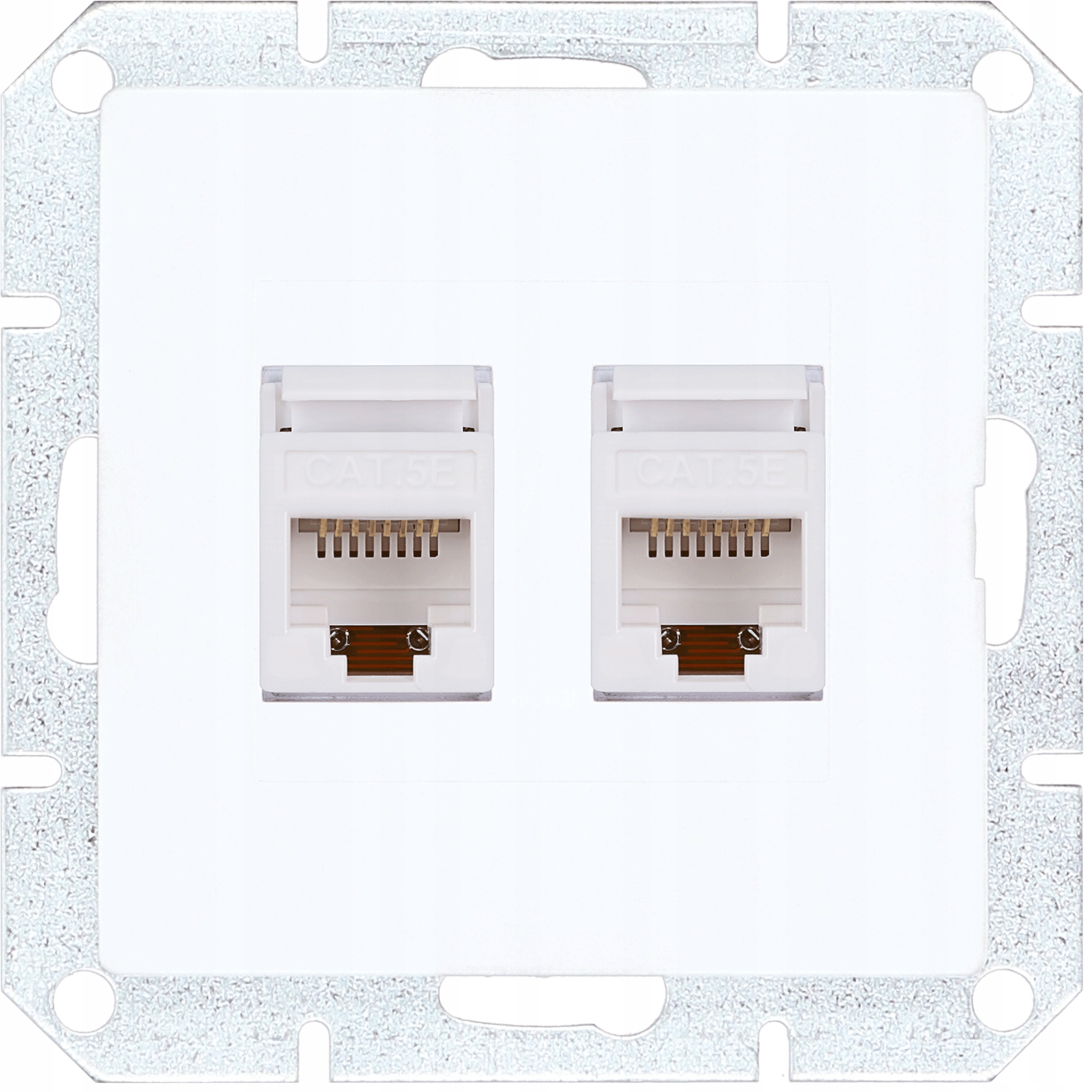 

Premium biały Gniazdo moduł internetowe 2xLAN RJ45