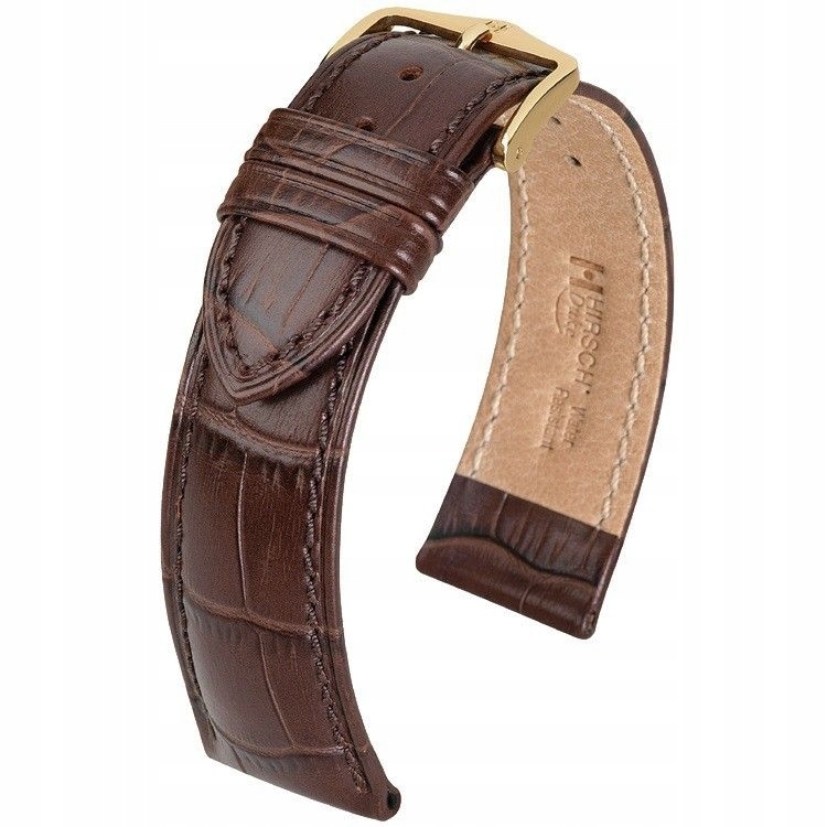 Hnědý kožený opasek 20 mm Hirsch Duke 01028110-