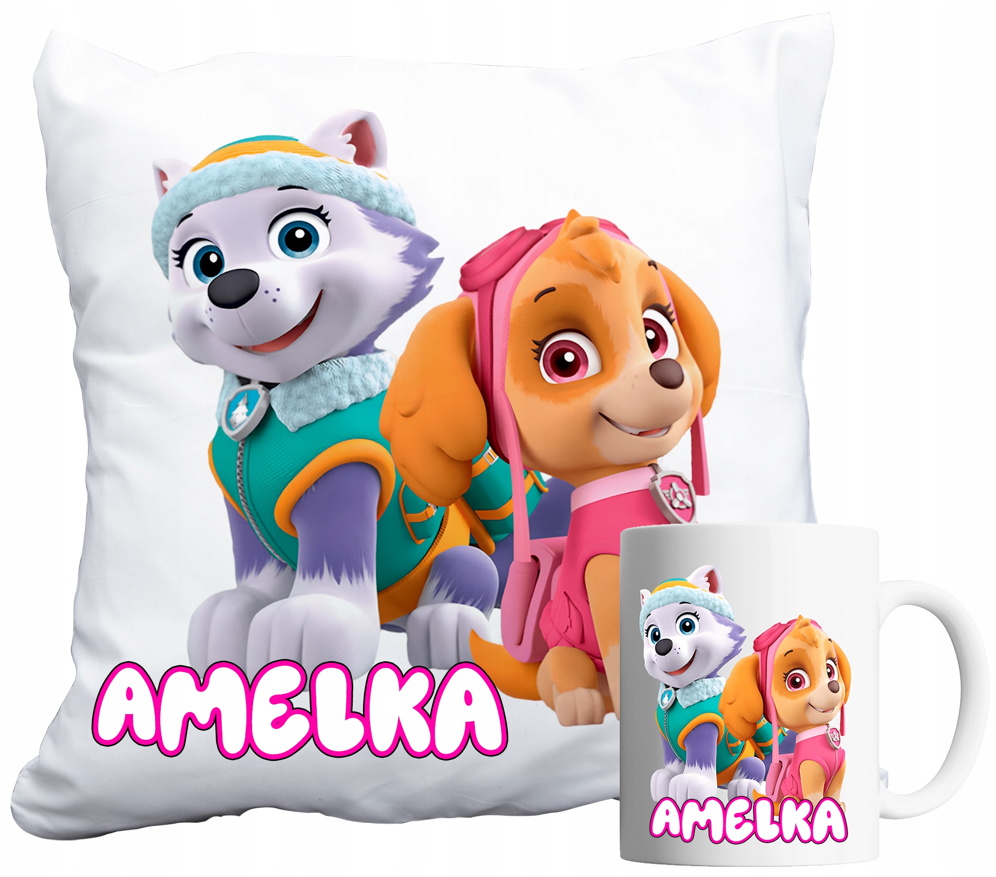 Set Hrnek A Polštář Skye Skay Everest Tlapková patrola Dárek +dárek Jméno