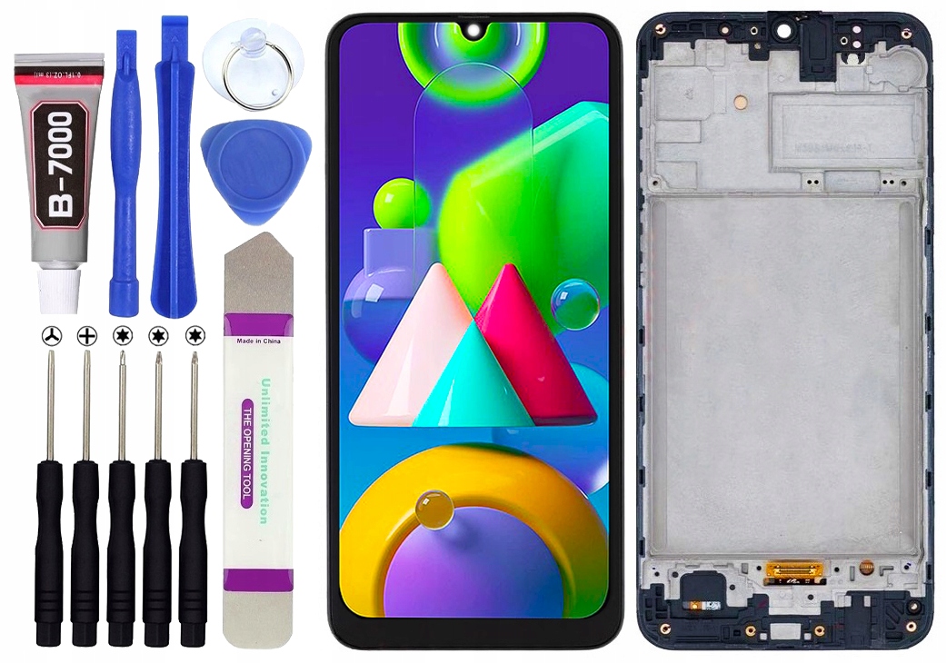 Oled displej pro Samsung Galaxy M21 M215 LCD Rámeček
