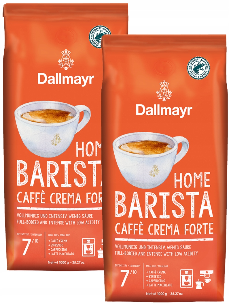 Dallmayr Home Barista Caffe Crema Forte kawa ziarnista mieszana 2x1 kg