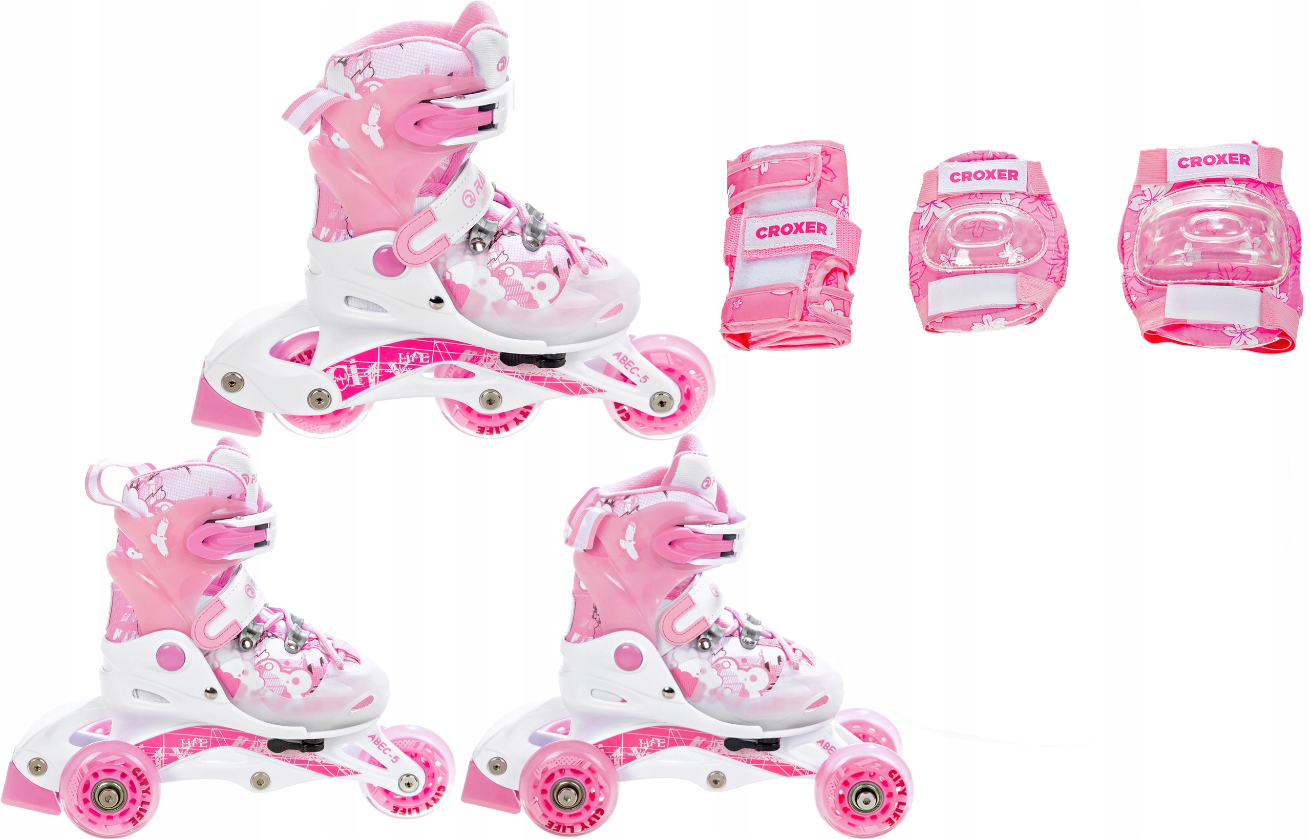 

Rolki-Wrotki 3w1 Raven Princess Pink 26-29 ochr
