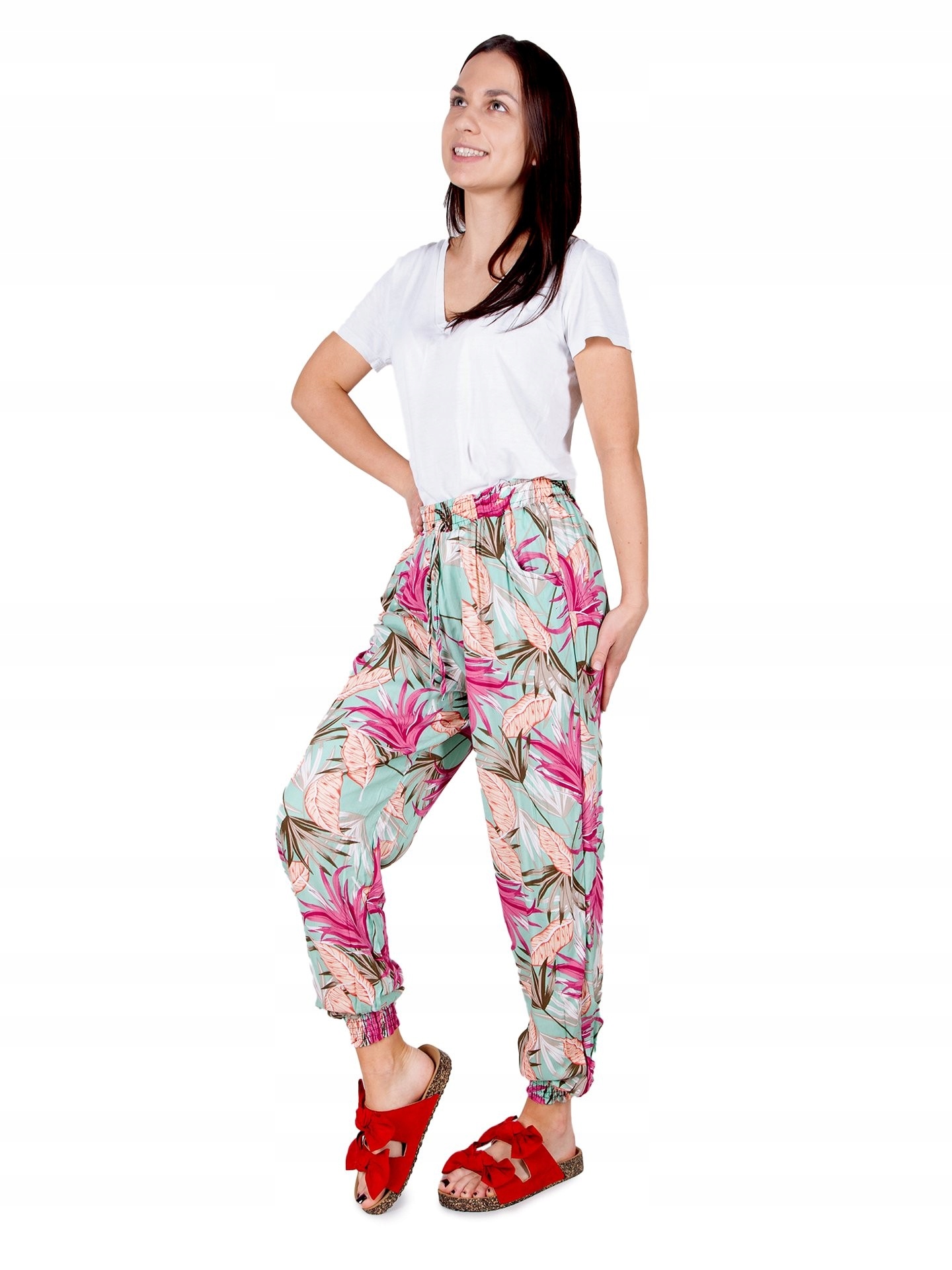 

Spodnie damskie letnie długie z gumką L-XL Yoclub