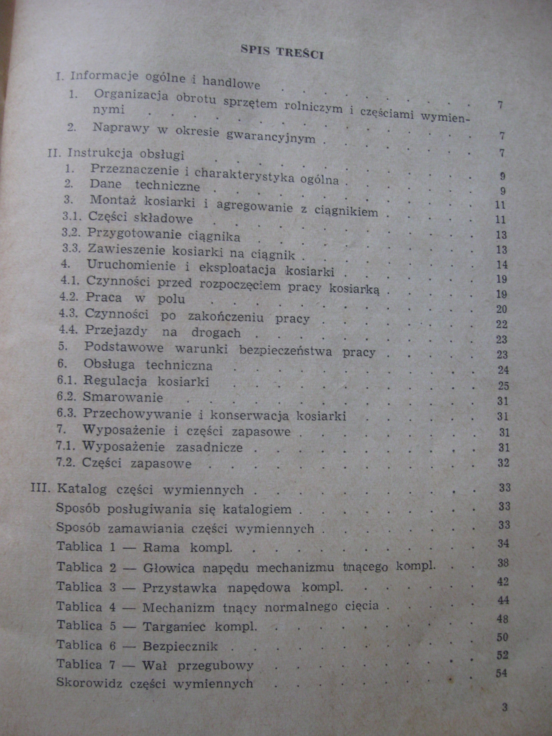 Kosiarka Z 034 OSA-2 zawieszona na ciągnik URSUS, ZETOR Instrukcja obsługi Rok wydania 1969