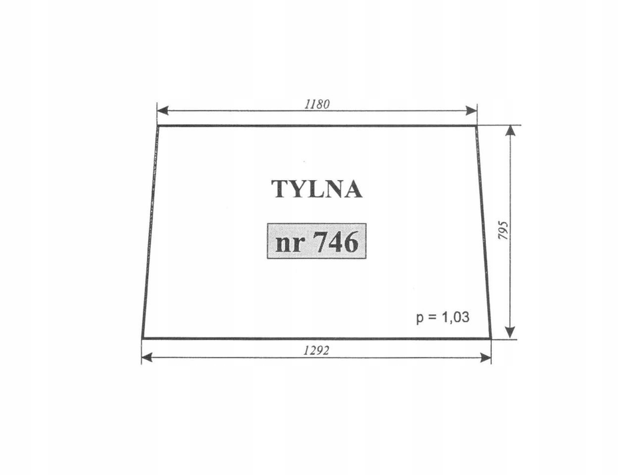 SZYBA TYLNA FORTSCHRITT 746