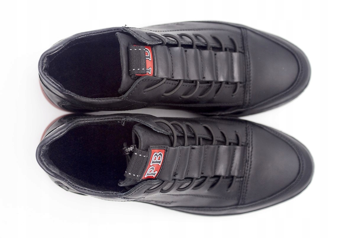 Zimowe buty męskie skóra black od dobrebutypl Rozmiar 44