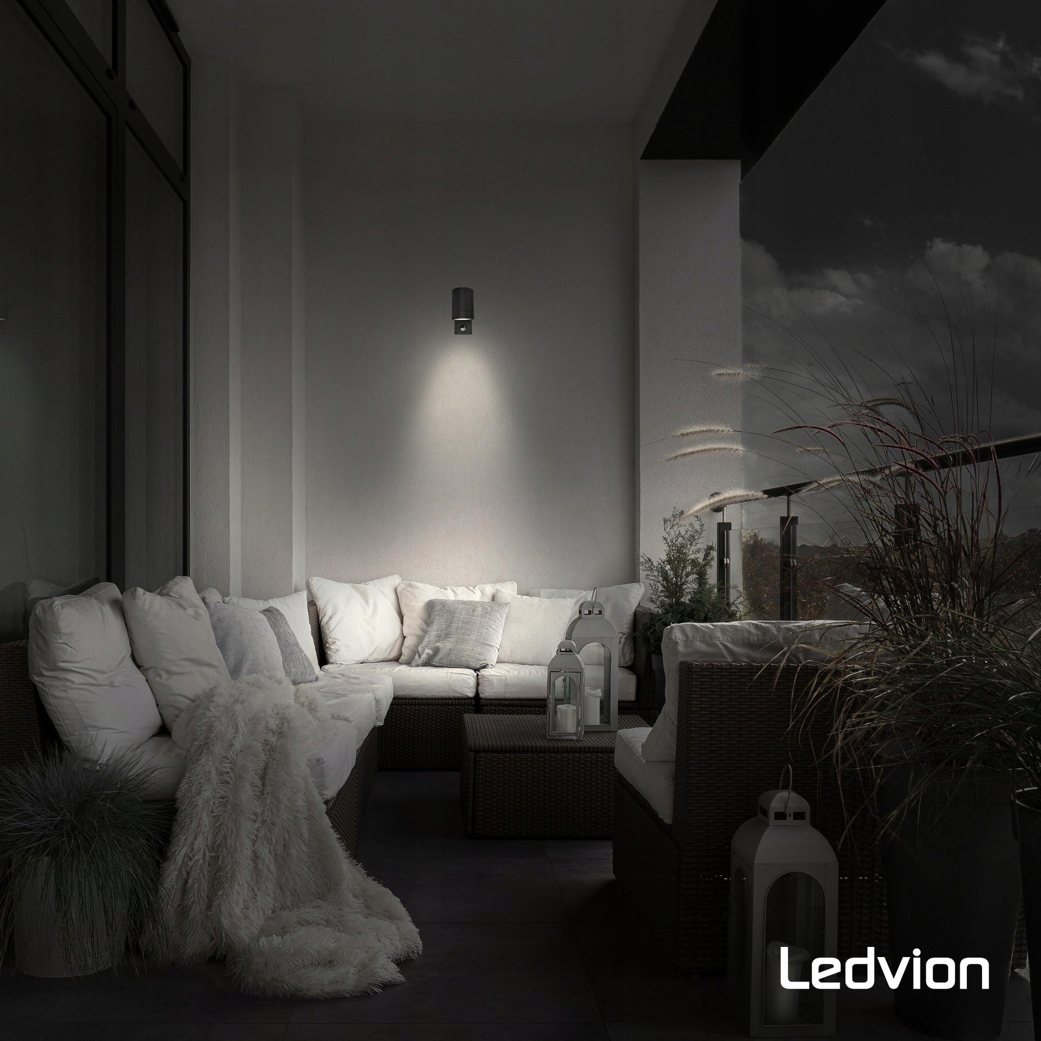 Lampa Ścienna LED Zewnętrzna Z Czujnikiem Ruchu IP54 LEDVION Colorado — miniatura 7