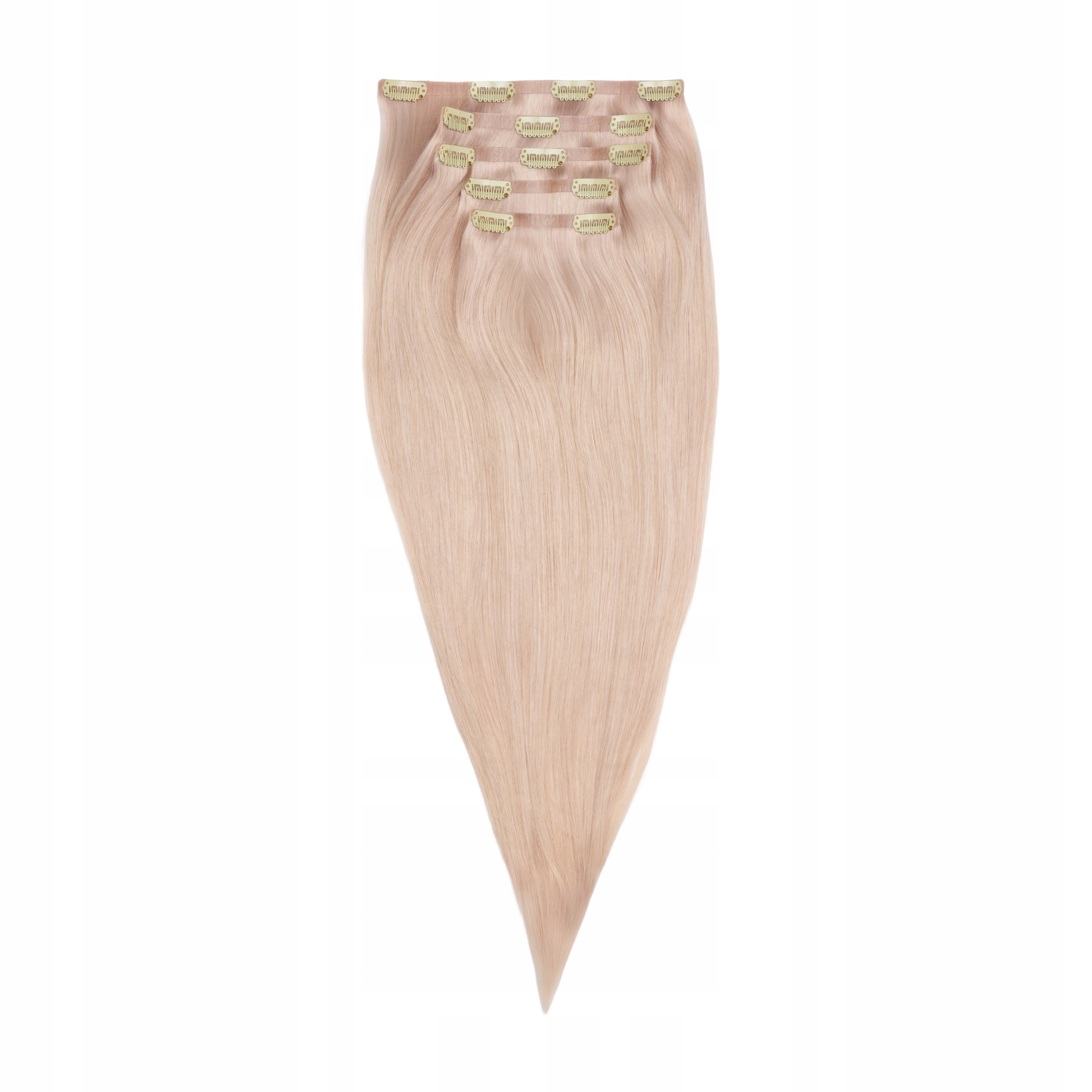 Bezešvé přírodní vlasy s klipy na 5 pásků – 180 g – dlouhé – 50 cm