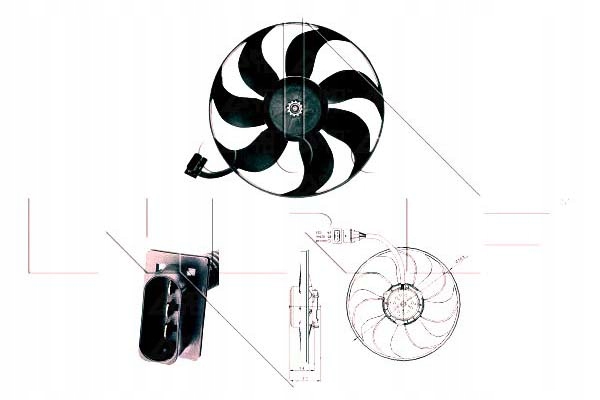 Nrf Ventilátor Chladiče Audi A3 1.8 T (8L1)