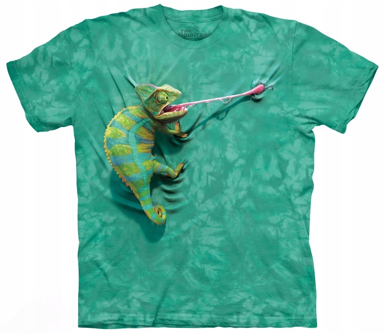 Pánské batikované triko The Mountain Chameleon zelené S