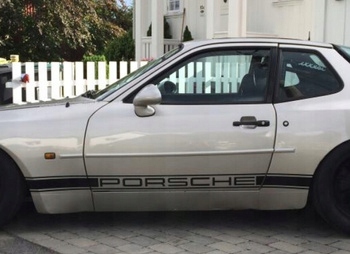 Porsche 924 944 – nápis nálepky na bokoch