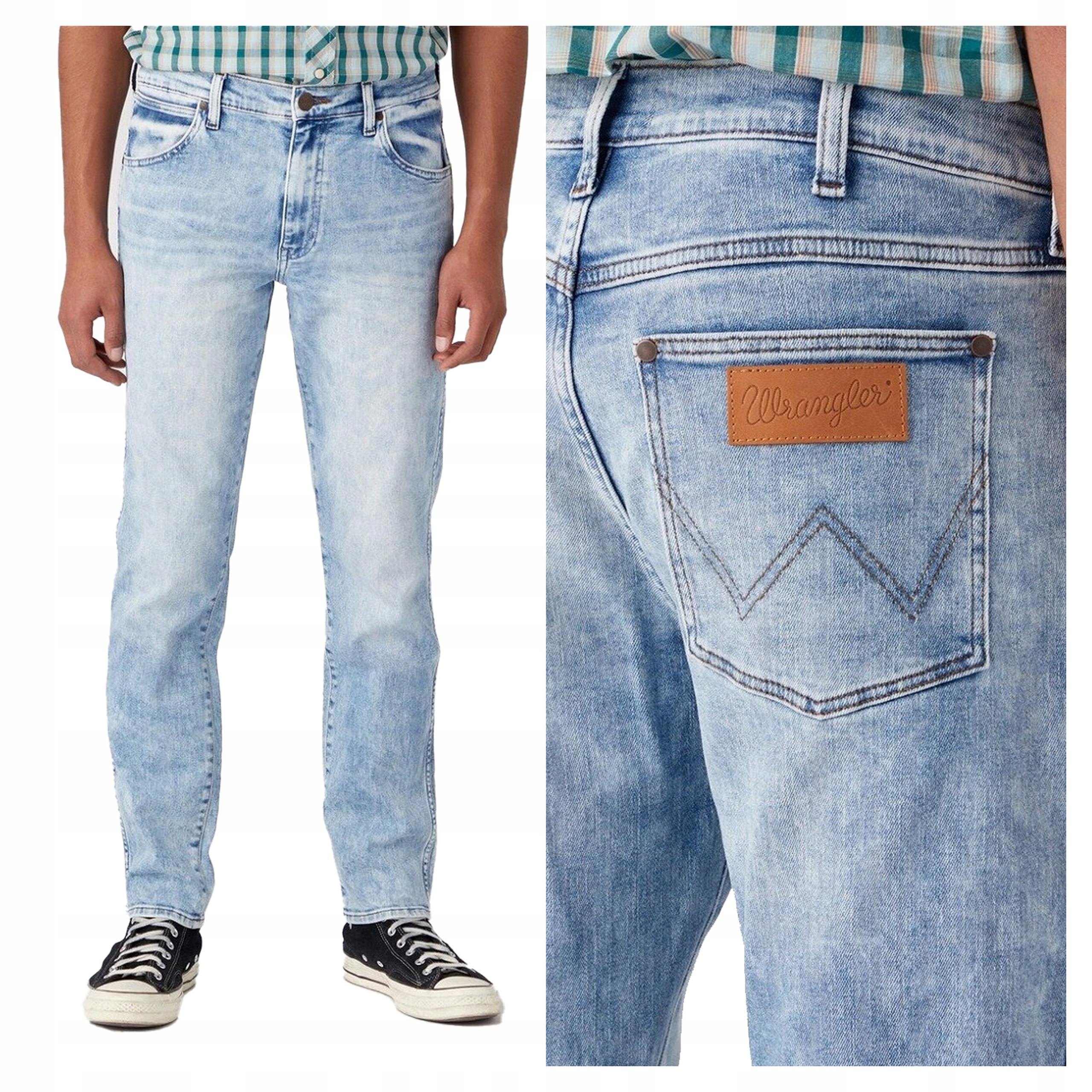 Pánské jednoduché džínové kalhoty Wrangler Larston 33/34