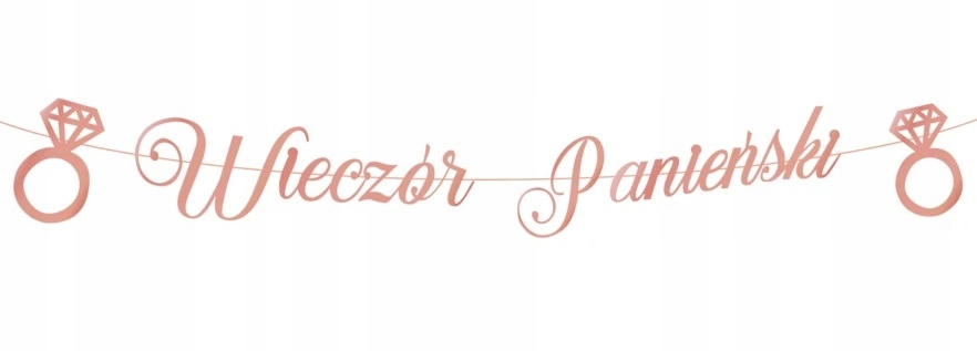 

Baner Girlanda Wieczór Panieński rose gold