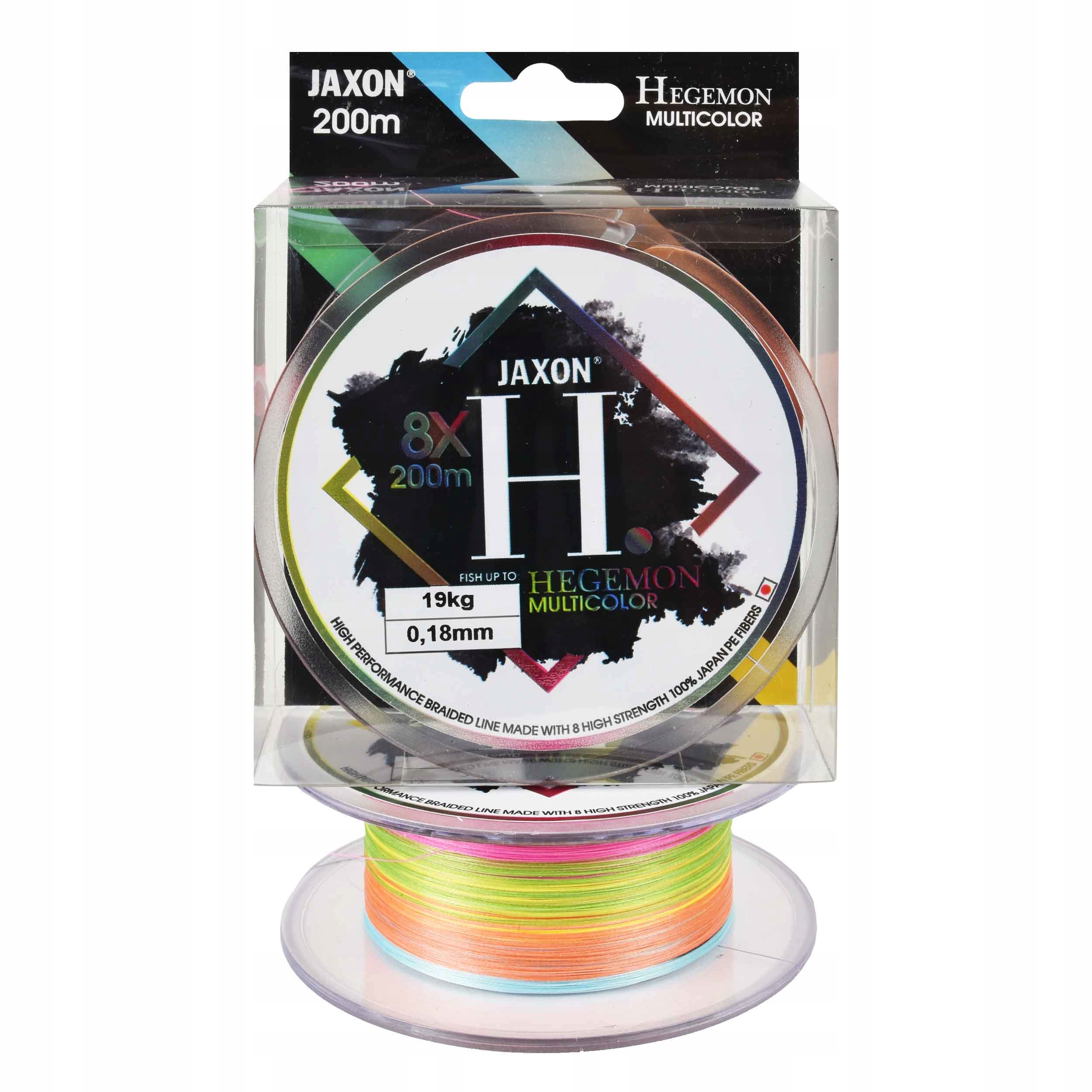 Plecionka Jaxon Hegemon 8X multicolor 0.18mm 200m