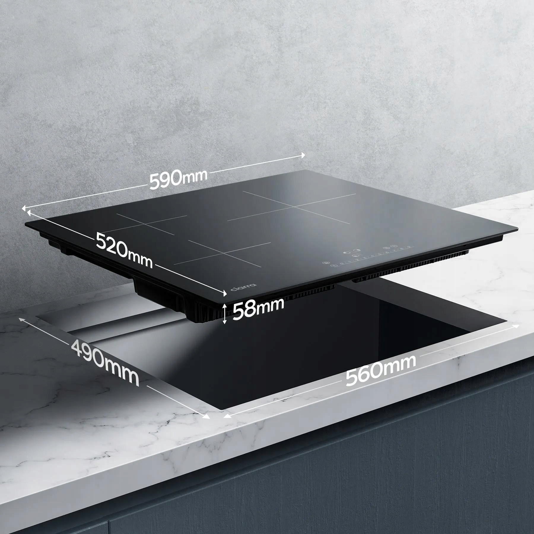 Płyta indukcyjna do zabudowy Z 4 Strefami Z Funkcją Boost Ciarra Stan opakowania oryginalne