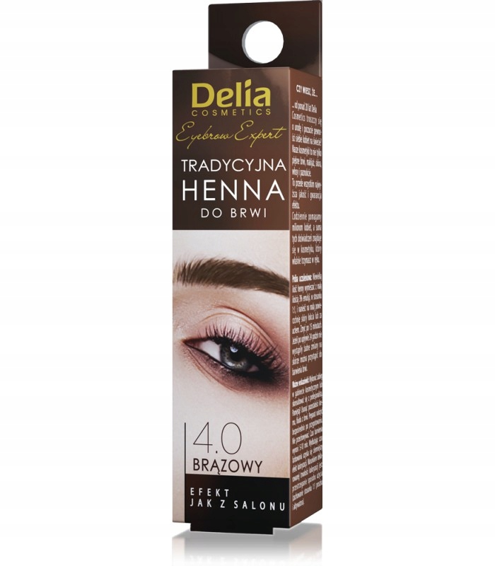 

Henna do brwi Delia 4.0 brązowa 2ml tradycyjna