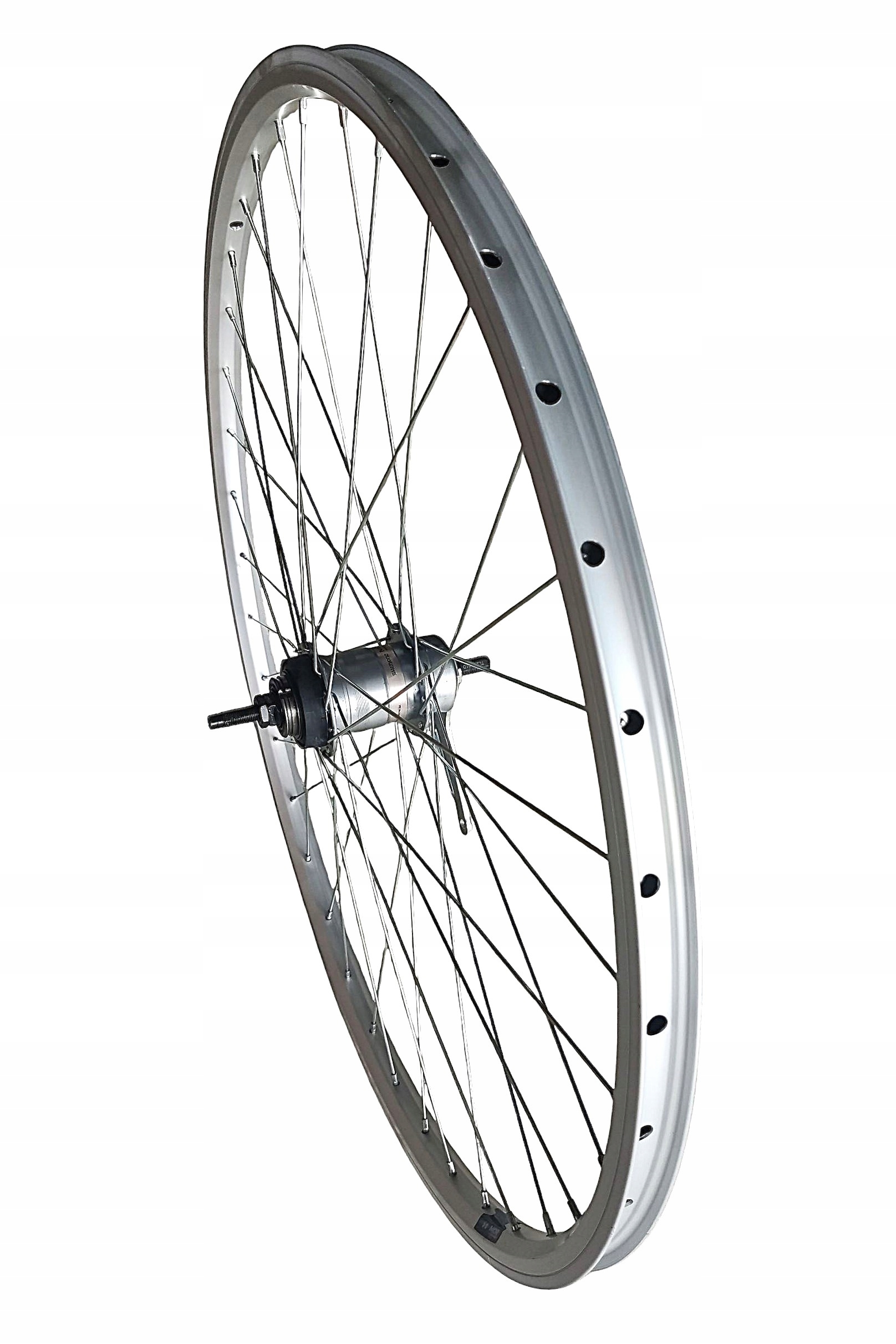 Kolo 26 zadní kuželové stříbrné s nábojem 3V Shimano NEXUS-3 SG-3C41 s brzdou