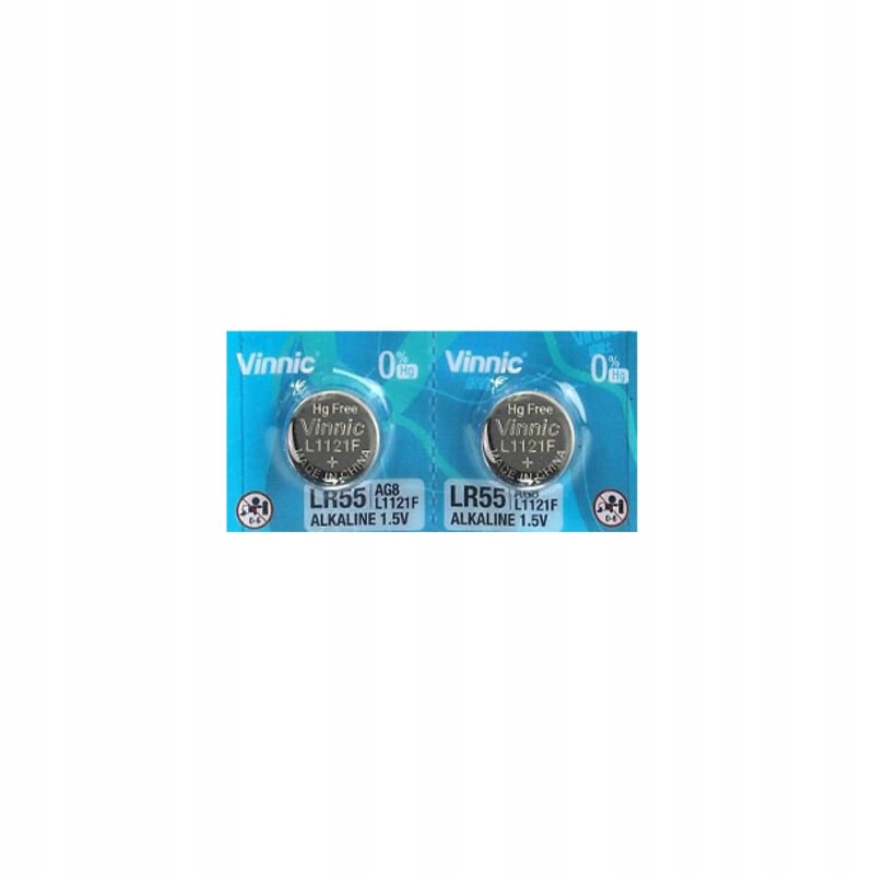 

2 x bateria AG8 LR55 181 L1121 L1121F Vinnic