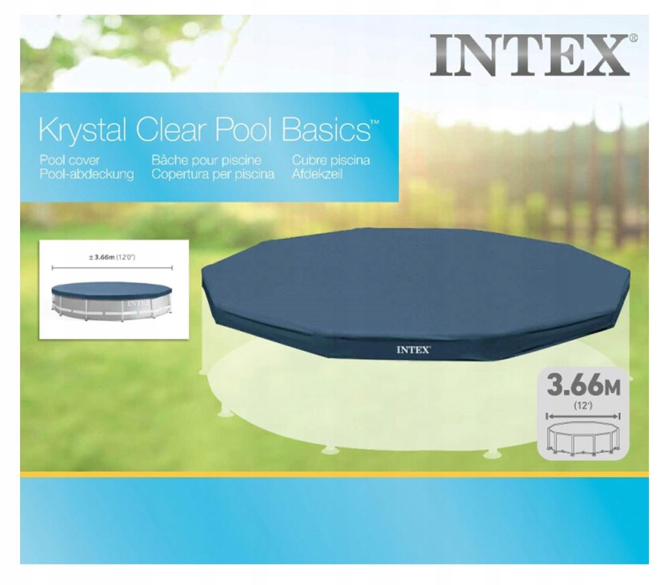 

Pokrywa Basen Stelażowy 366cm Plandeka Intex 28031