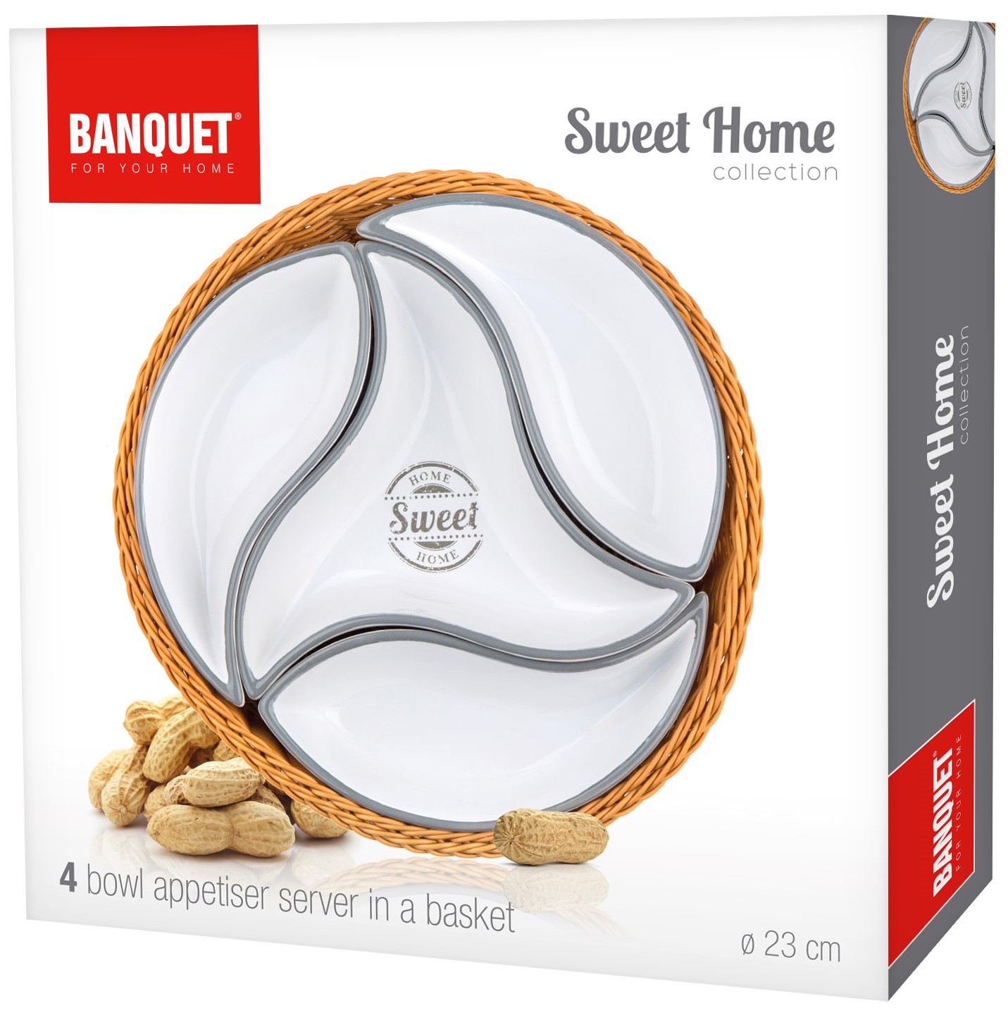 BANQUET SALATERKI MISECZKI W KOSZYKU DO DIPÓW SOSÓW W KOSZYKU 4SZT DIPY