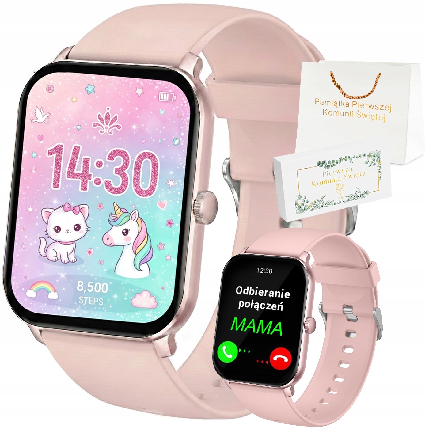 Chytré Hodinky pro děti Gravity KO-T36-1 růžová sada Svaté Přijímání dárek