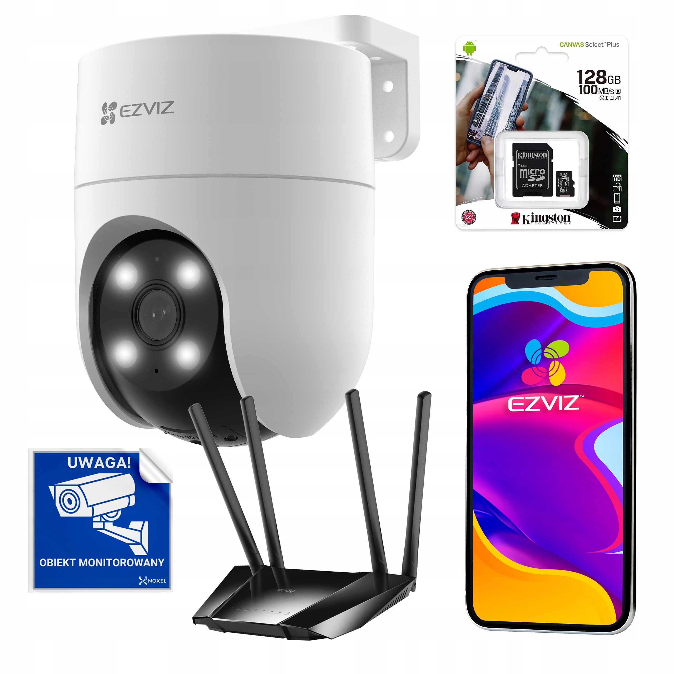 Súprava na monitorovanie Ezviz Externé monitorovanie WiFi router na Sim kartu