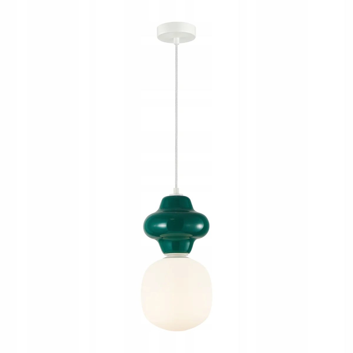 Závěsná lampa Art Deco Ø18 cm, zelená keramika, 1xE14 40W Italux