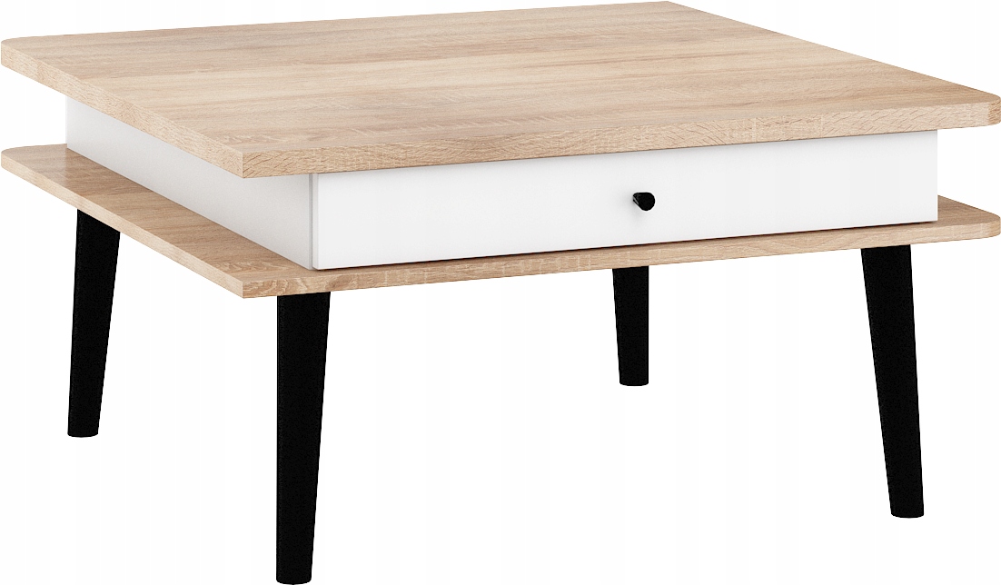 Lavička stolek Dolce DOL-10 sonoma bílá, polovina 85 cm