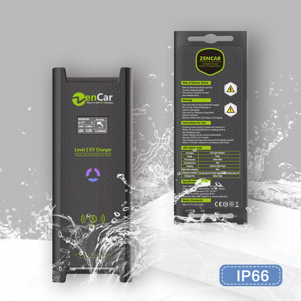 LADOWARKA DO SAMOCHODU 11kW ZENCAR PRZENOSNA 400V Connector type Type 2