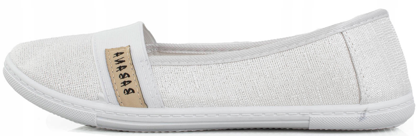 BIAŁE SREBRNE TRAMPKI TENISÓWKI SLIP ON 37 Rozmiar 37