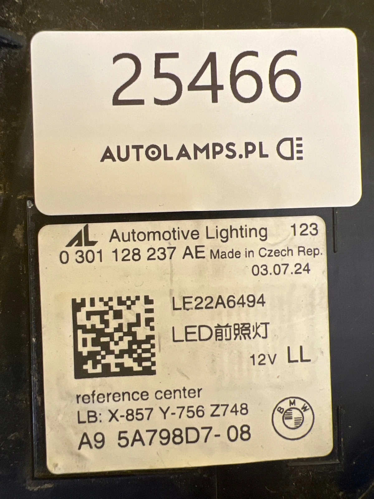 light left BMW 5 G60 G61 Full Led Shadow black
