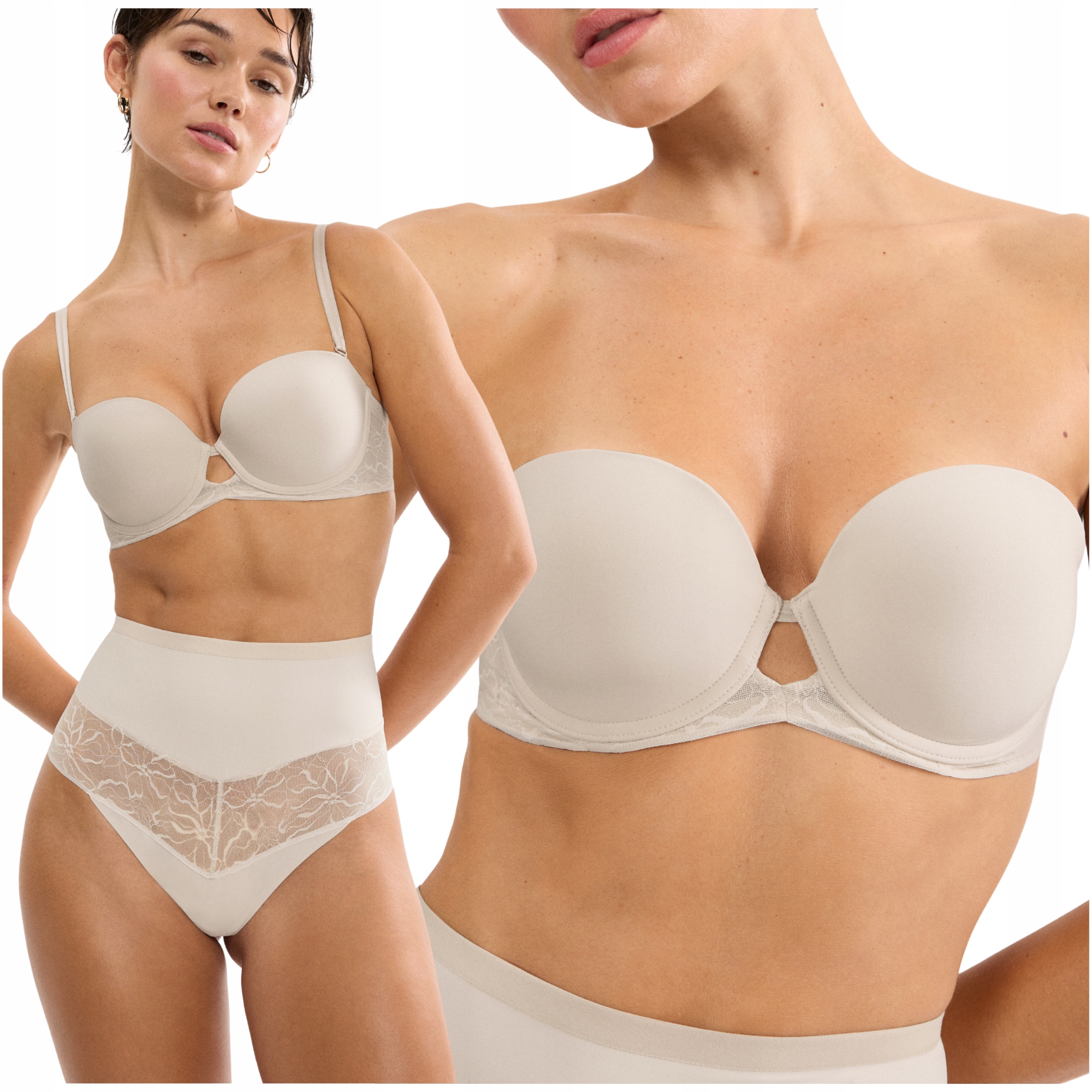 Podprsenka vyztužená podprsenka strapless Triumph Comfort Contour Wdp béžová 90B