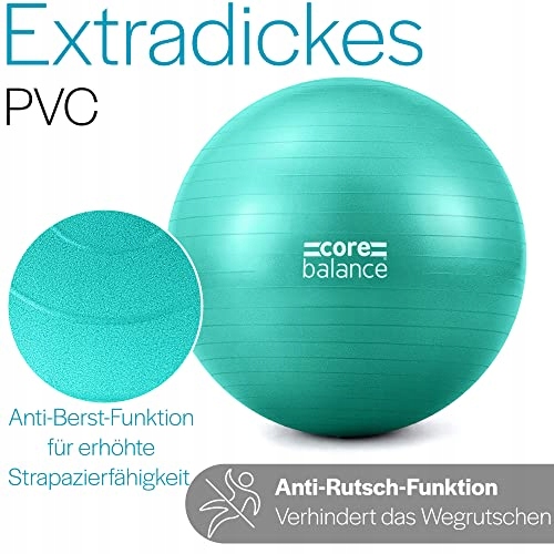 CORE BALANCE Antywstrząsowa Piłka Gimnastyczna Fitness Yoga Ciąża z Pompką — miniatura 2
