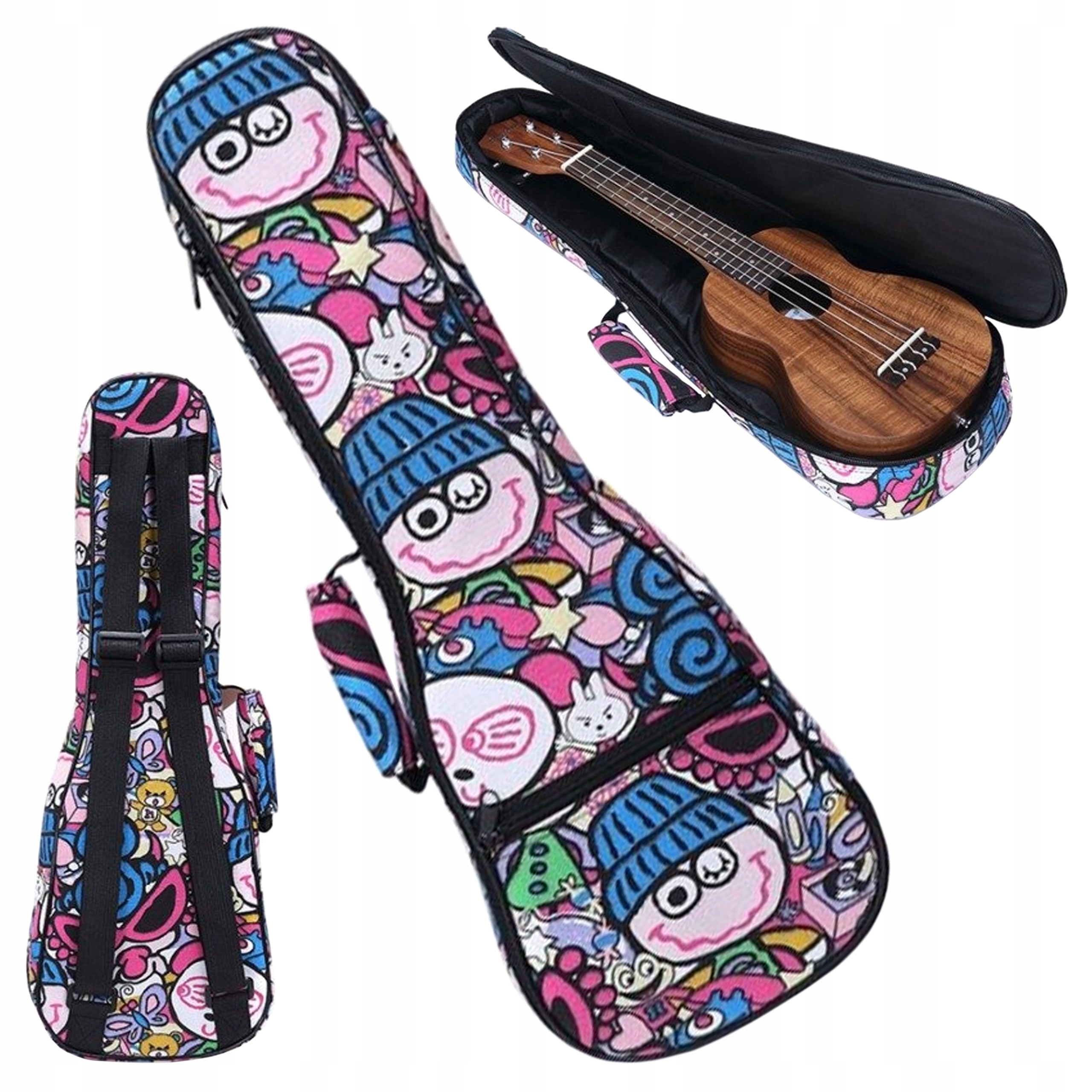Pokrowiec Futerał Na Ukulele Koncertowe 23" Wyściółka Hard Bag UB-02-2