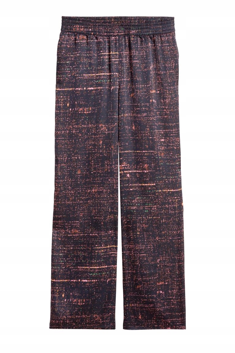 

spodnie satynowe wzorzyste H&m 42 XL i146