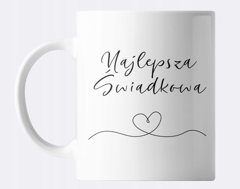 Hrnek pro svědkyni nápis libovolné nejlepší svědecké jméno