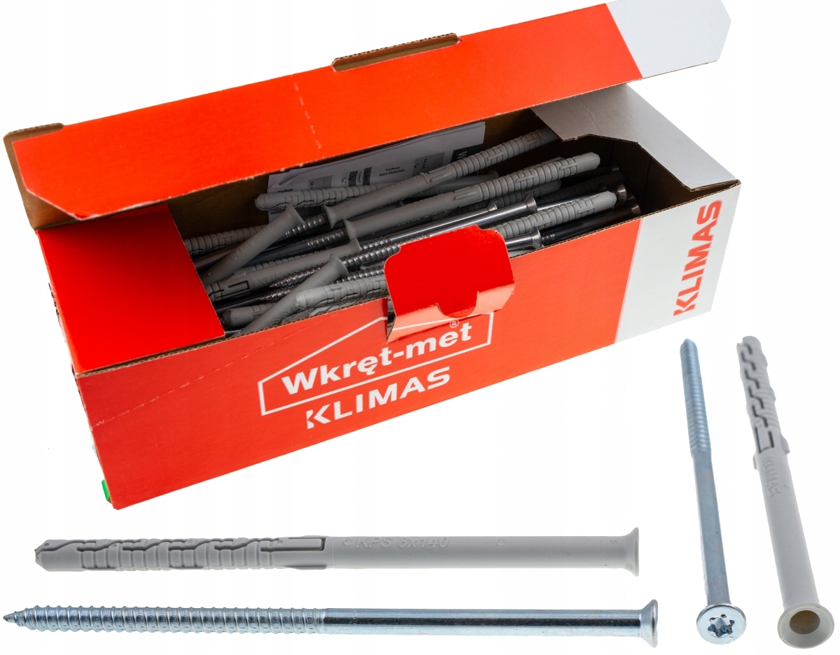 

Kołki ramowe rozporowe 8x140 Stożek Tx torx 50szt