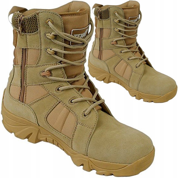 Buty Wysokie Taktyczne Militarne trzewiki Pustynne Texar khaki Stinger r 40